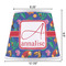Parrots & Toucans Poly Film Empire Lampshade - Dimensions