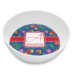 Parrots & Toucans Melamine Bowl - 8 oz (Personalized)