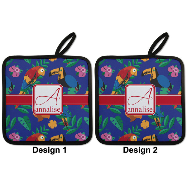 Parrots & Toucans Pot Holders - Set of 2 APPROVAL