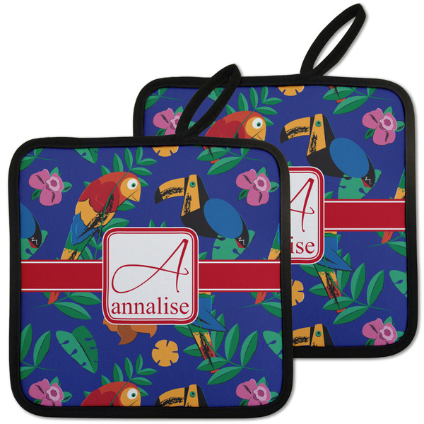 Parrots & Toucans Pot Holders - Set of 2 MAIN