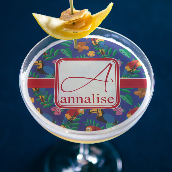Parrots & Toucans Printed Drink Topper - XLarge - In Context
