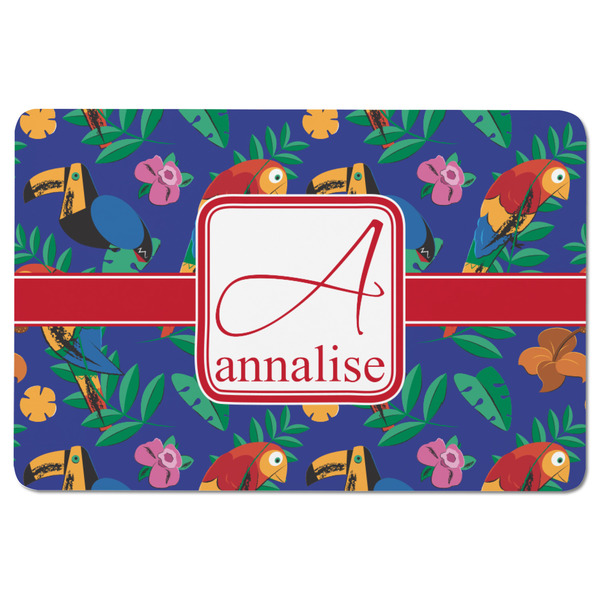 Parrots & Toucans Rectangular Fridge Magnet - FRONT