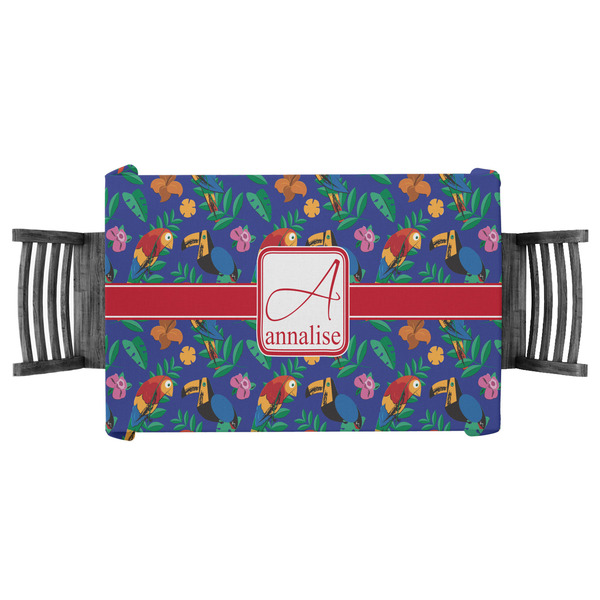 Custom Parrots & Toucans Tablecloth - 58"x58" (Personalized)