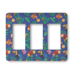 Parrots & Toucans Rocker Style Light Switch Cover - Three Switch