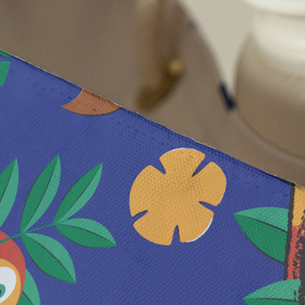 Parrots & Toucans Large Rope Tote - Close Up View