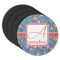 Parrots & Toucans Round Rubber Backed Coasters - Set of 4 (Personalized)