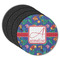Parrots & Toucans Round Rubber Backed Coasters - Set of 4 (Personalized)