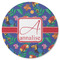 Parrots & Toucans Round Rubber Backed Coaster (Personalized)