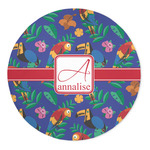 Parrots & Toucans 5' Round Indoor Area Rug (Personalized)