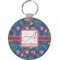 Parrots & Toucans Round Keychain (Personalized)