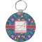 Parrots & Toucans Round Plastic Keychain (Personalized)