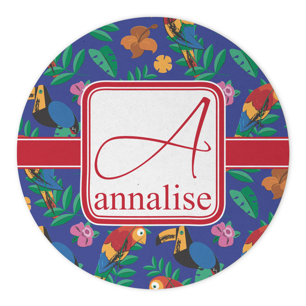 Parrots & Toucans Round Paper Coaster - Approval