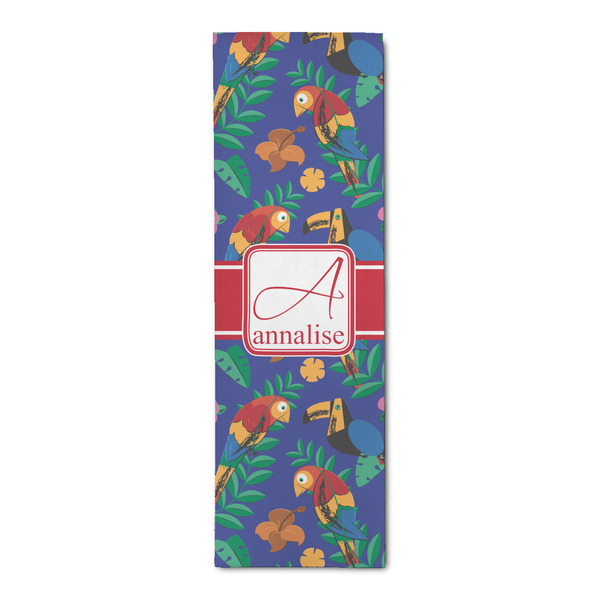 Custom Parrots & Toucans Runner Rug - 2.5'x8' w/ Name and Initial