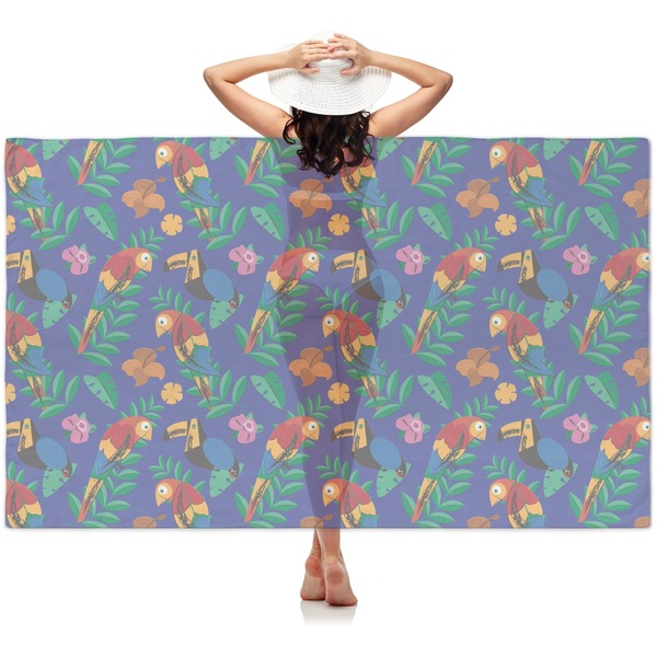 Custom Parrots & Toucans Sheer Sarong