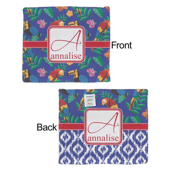 Parrots & Toucans Security Blanket - Front & Back View