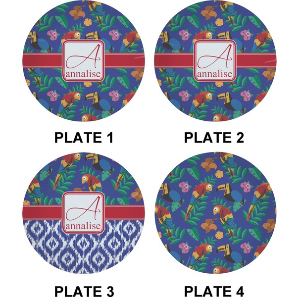 Parrots & Toucans Set of Appetizer / Dessert Plates (Approval)