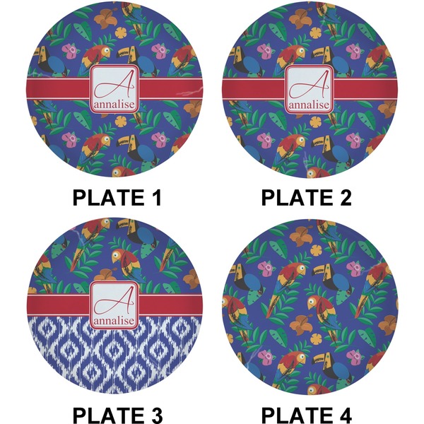 Parrots & Toucans Set of Lunch / Dinner Plates (Approval)