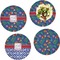 Parrots & Toucans Set of 4 Glass Lunch / Dinner Plate 10" (Personalized)