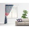 Parrots & Toucans Sheer Curtain With Window and Rod - in Room Matching Pillow