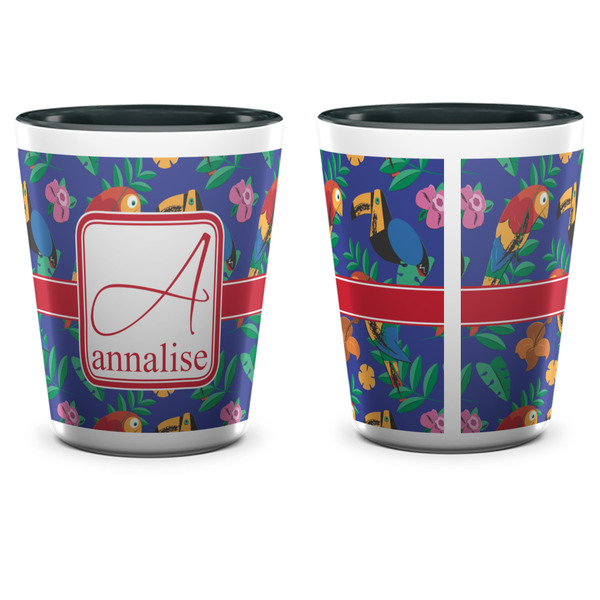 Parrots & Toucans Shot Glass - Two Tone - APPROVAL
