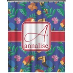 Parrots & Toucans Extra Long Shower Curtain - 70"x84" (Personalized)