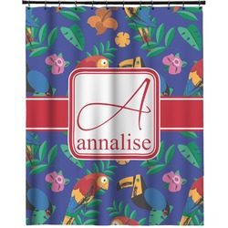 Parrots & Toucans Extra Long Shower Curtain - 70"x84" (Personalized)