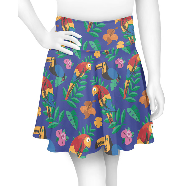Custom Parrots & Toucans Skater Skirt - 2X Large