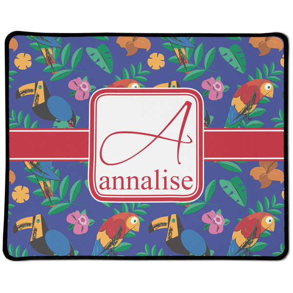 Custom Parrots & Toucans Large Gaming Mouse Pad - 12.5" x 10" (Personalized)