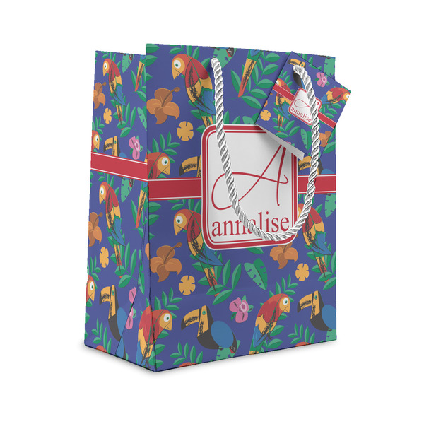 Custom Parrots & Toucans Small Gift Bag (Personalized)