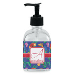 Parrots & Toucans Glass Soap & Lotion Bottle - Single Bottle (Personalized)