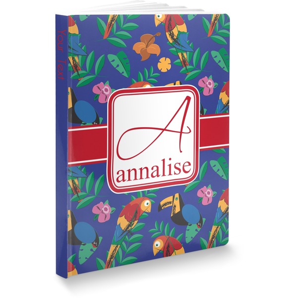 Custom Parrots & Toucans Softbound Notebook (Personalized)
