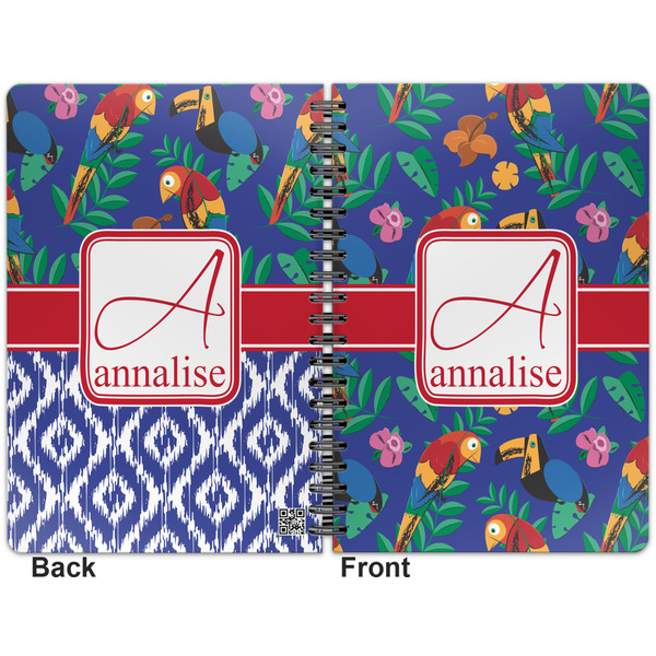 Parrots & Toucans Spiral Journal 7 x 10 - Apvl