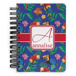 Parrots & Toucans Spiral Notebook - 5x7 w/ Name and Initial