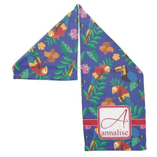 Parrots & Toucans Sports Towel Folded - Both Sides Showing