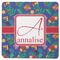 Parrots & Toucans Square Rubber Backed Coaster (Personalized)