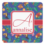 Parrots & Toucans Square Decal - Small (Personalized)