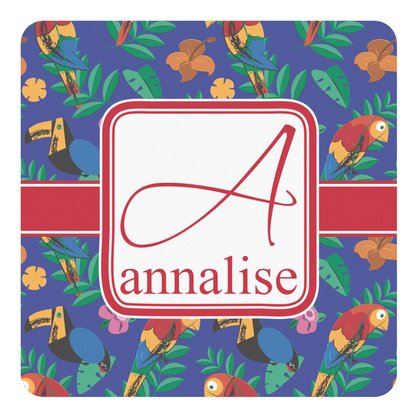 Custom Parrots & Toucans Square Decal (Personalized)