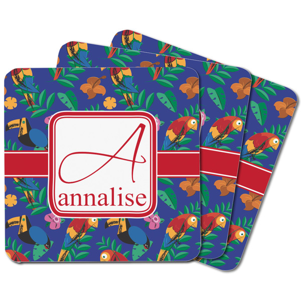 Parrots & Toucans Square Fridge Magnet - MAIN