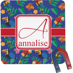 Parrots & Toucans Square Fridge Magnet (Personalized)