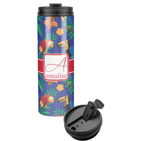 Custom Parrots & Toucans Stainless Steel Skinny Tumbler (Personalized)