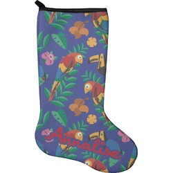 Parrots & Toucans Holiday Stocking - Neoprene (Personalized)