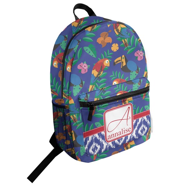 Custom Parrots & Toucans Student Backpack (Personalized)