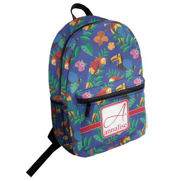 Custom Parrots & Toucans Student Backpack (Personalized)