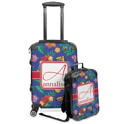 Parrots & Toucans Kids 2-Piece Luggage Set - Suitcase & Backpack (Personalized)