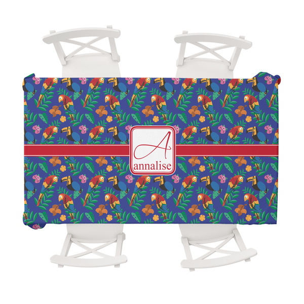 Custom Parrots & Toucans Tablecloth - 58"x102" (Personalized)