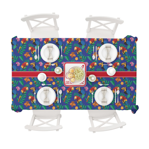 Parrots & Toucans Tablecloths (58"x102") - TOP VIEW