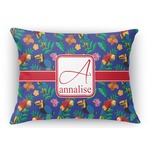 Parrots & Toucans Rectangular Throw Pillow Case (Personalized)