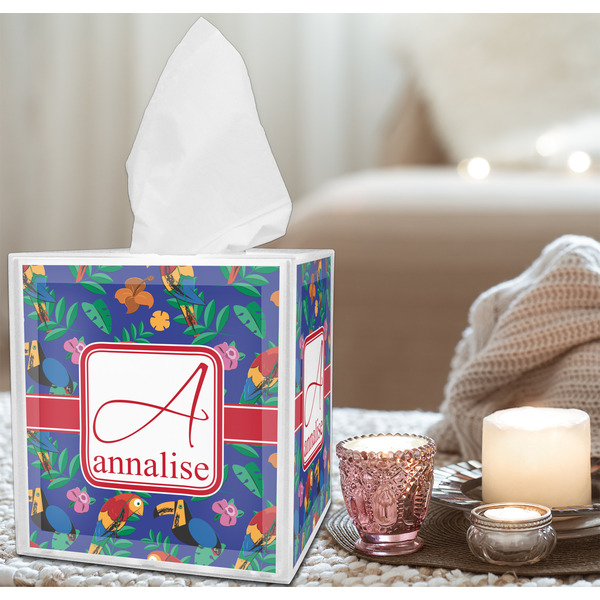 Parrots & Toucans Tissue Box - LIFESTYLE
