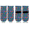 Parrots & Toucans Toddler Ankle Socks - Double Pair - Front and Back - Apvl