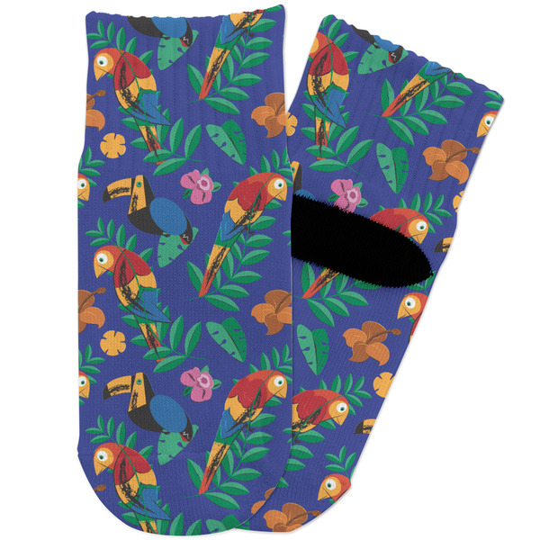 Custom Parrots & Toucans Toddler Ankle Socks